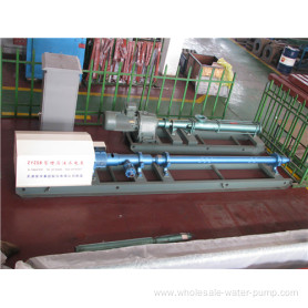 Supercharged horizontal multilevel water injection pump